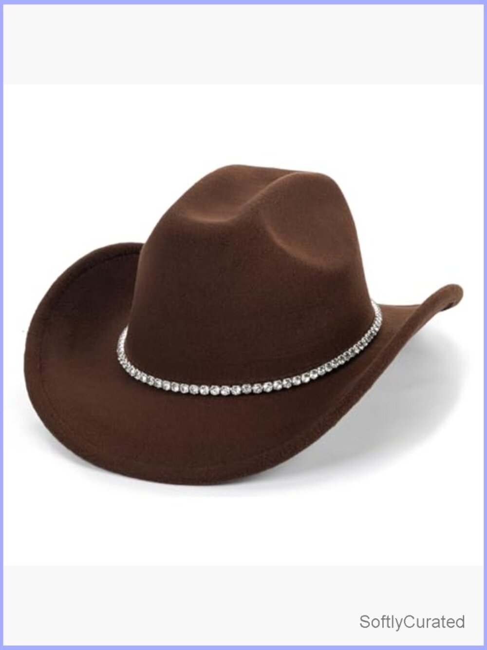 Sparkly Rhinestone Western Cowgirl Hat Sparkle Bling Felt Rodeo Hat Medium Large - Picture 3 of 7